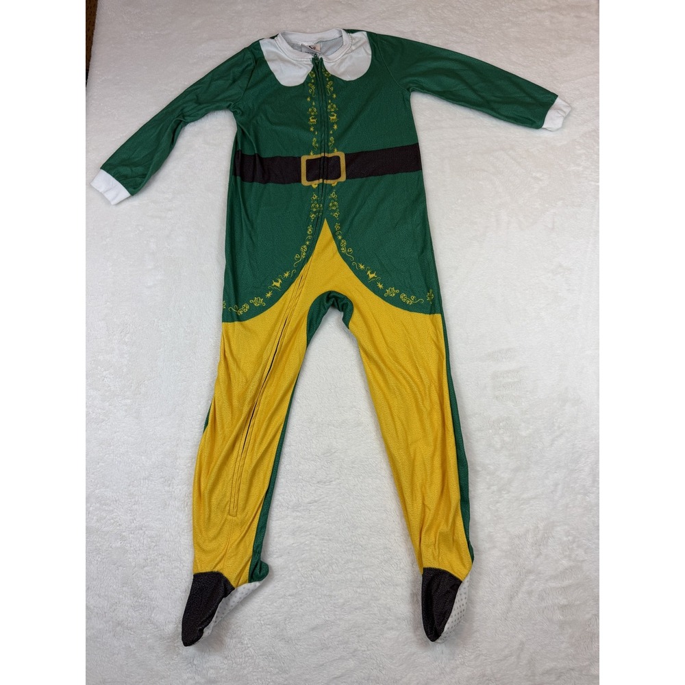 Elf Buddy The Elf Toddler 5T Green Yellow Footed Zip Sleeper Pajamas K268242EF